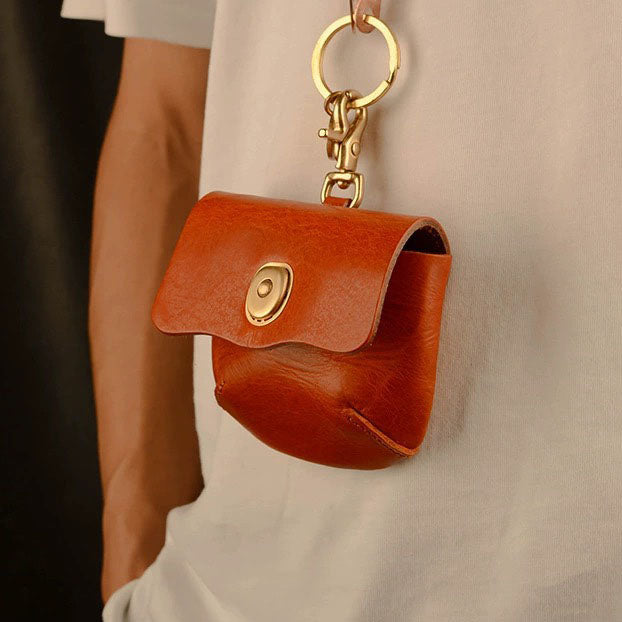 Retro Handmade Leather Portable Buckle Bag