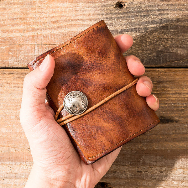 Retro handmade Leather Card Holder Wallets