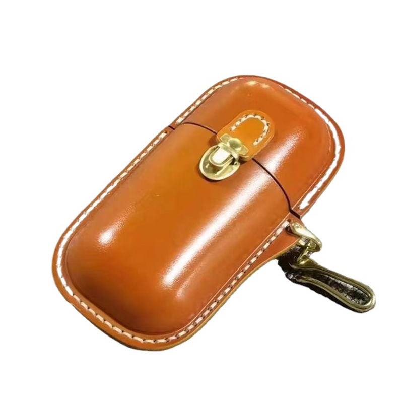 Vintage Sun Glasses Box With Hook Leather Eyewear Accessories Protect Case Portable Storage Glasses Holder