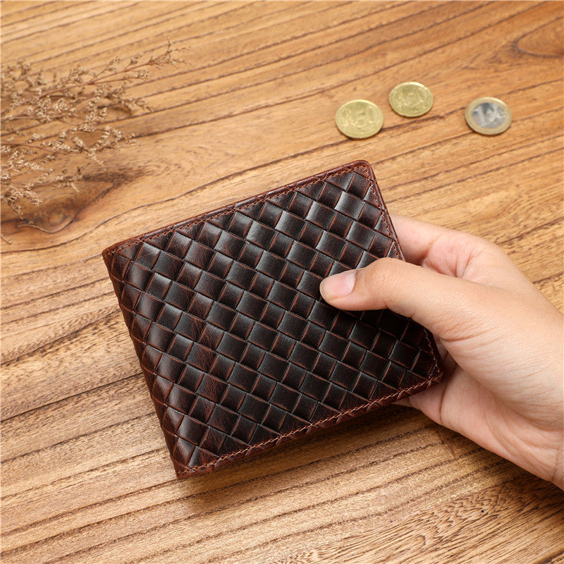 Retro Handmade Leather Short Wallets