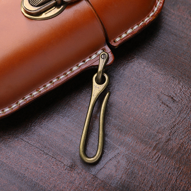 Retro Tanned Leather Glasses Case