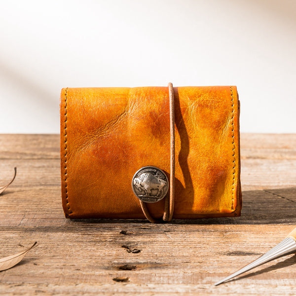 Retro handmade Leather Card Holder Wallets