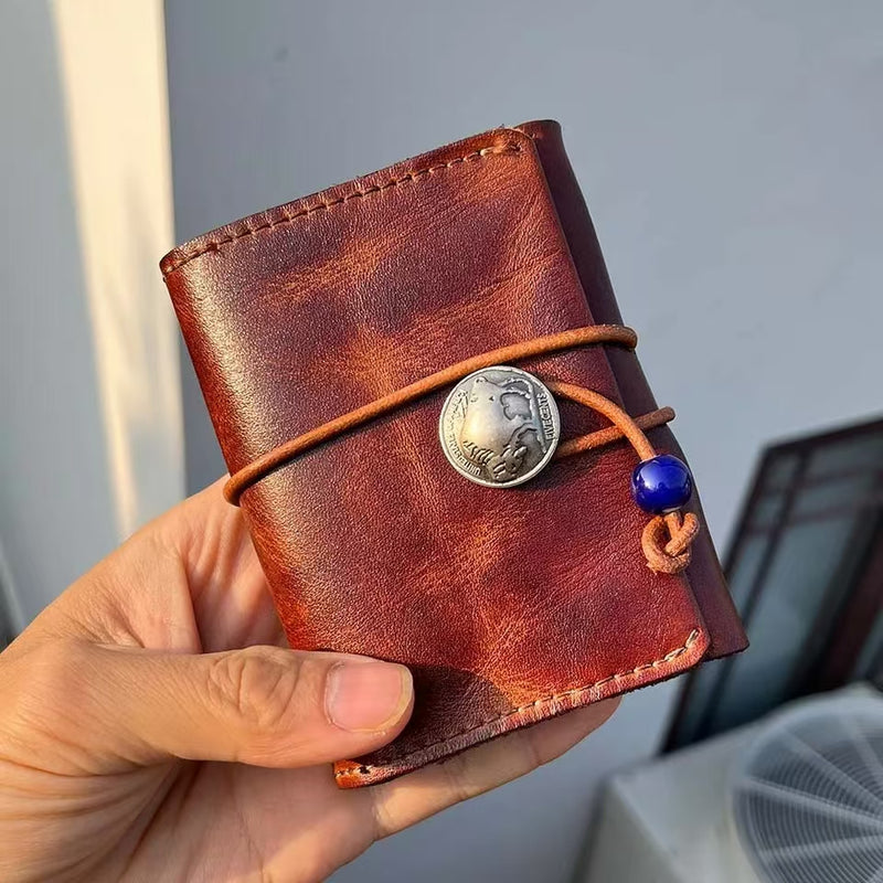 Retro handmade Leather Card Holder Wallets