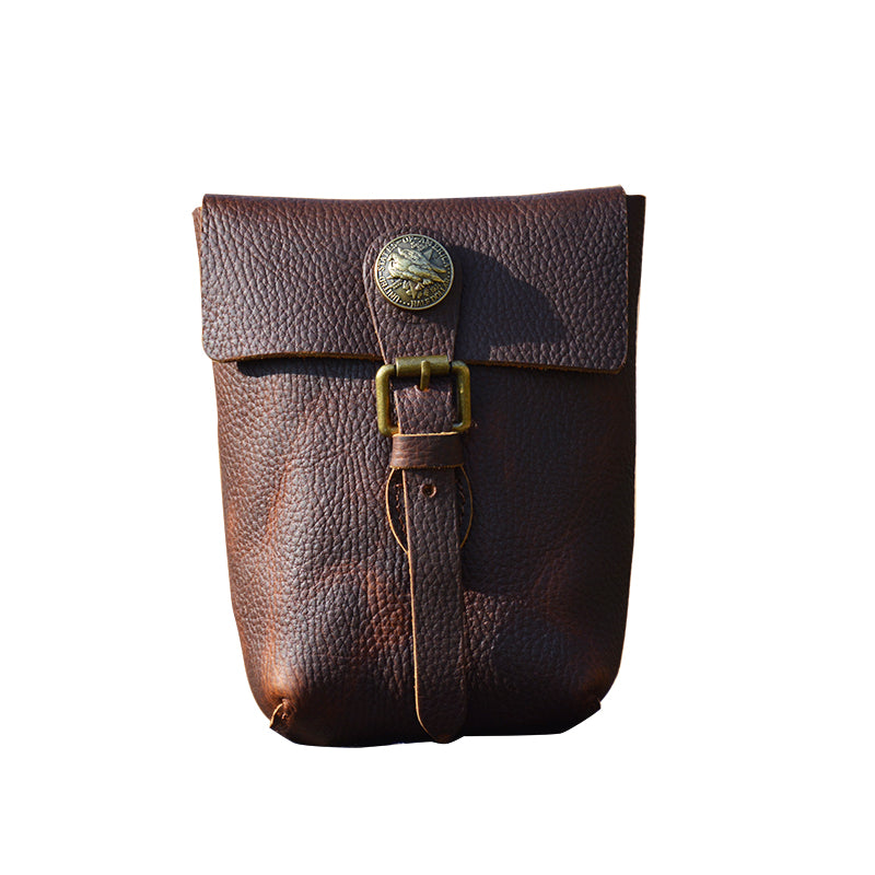 Retro Leather Causal Waist Bag Phone Bag
