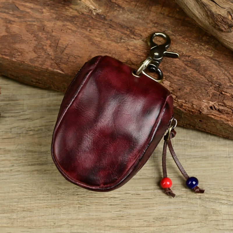 Retro Handmade Leather Coin Bag Storage Bag