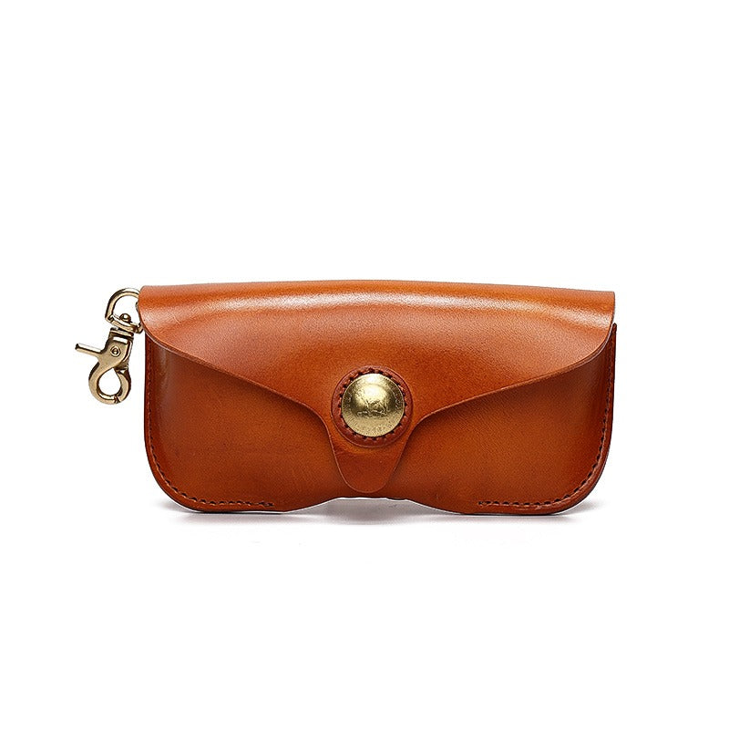 Retro Tanned Leather Glasses Case