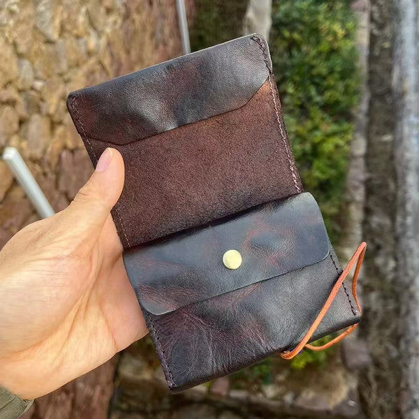 Retro handmade Leather Card Holder Wallets