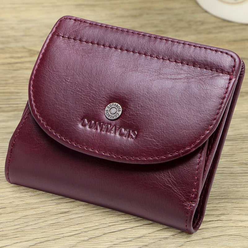 Handmade Fashion cowhide Cards Holder Coin Wallet