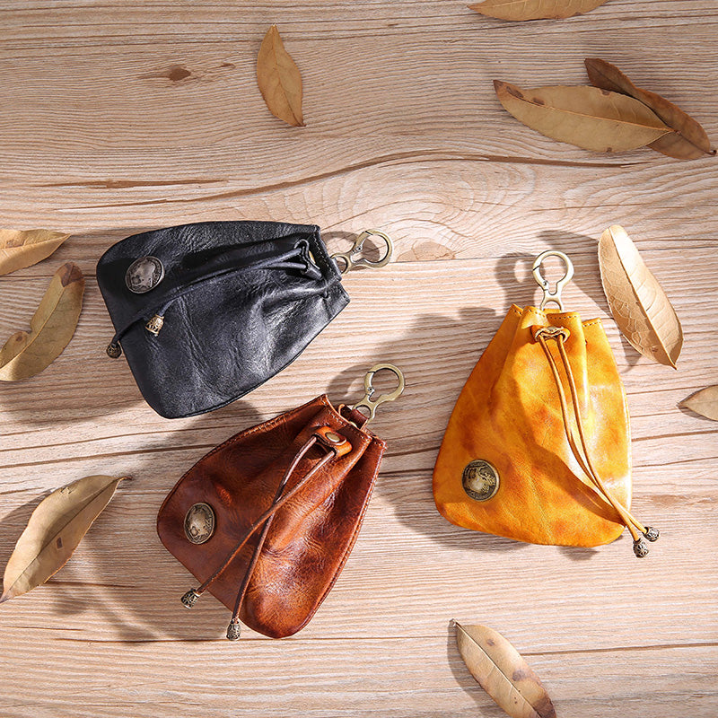 Retro Handmade Leather Coin Bag Storage Bag – retrosea