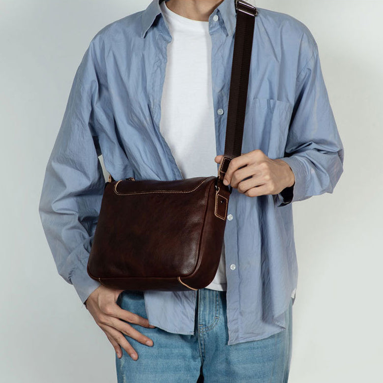 Retro Handmade Leather Crossbody Bag