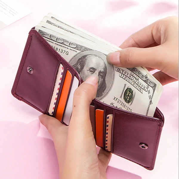 Handmade Fashion cowhide Cards Holder Coin Wallet