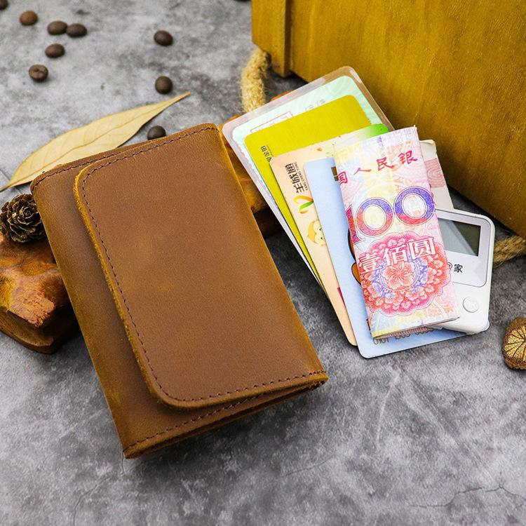 %100 Handmade Retro Card Holder Leather Wallet