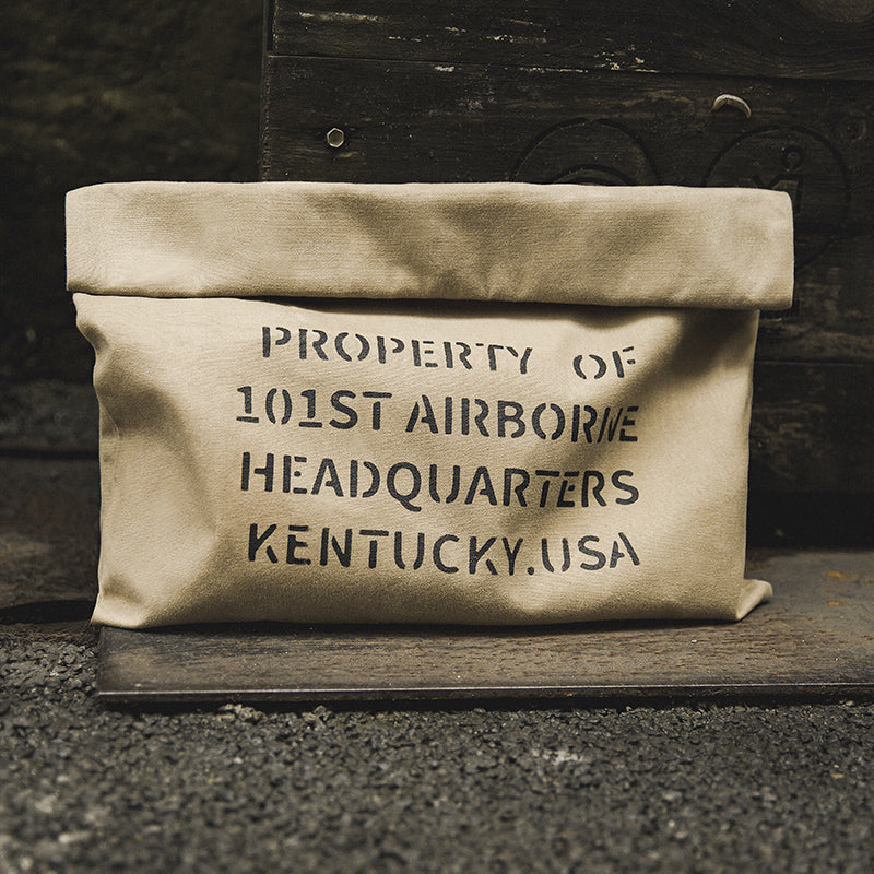 Vintage Military Style Oil Wax Canvas Clutch Handbag
