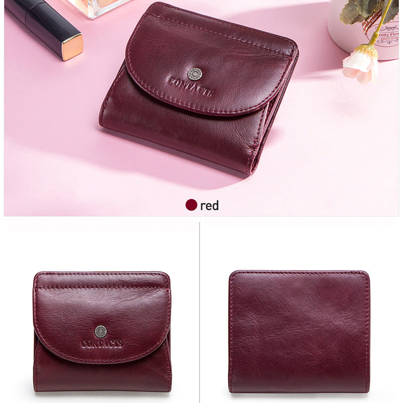 Fashion Women Genuine Leather Wallet Real Cowhide Leather Women