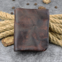 Mens Genuine Leather Coin Card Holder Wallet