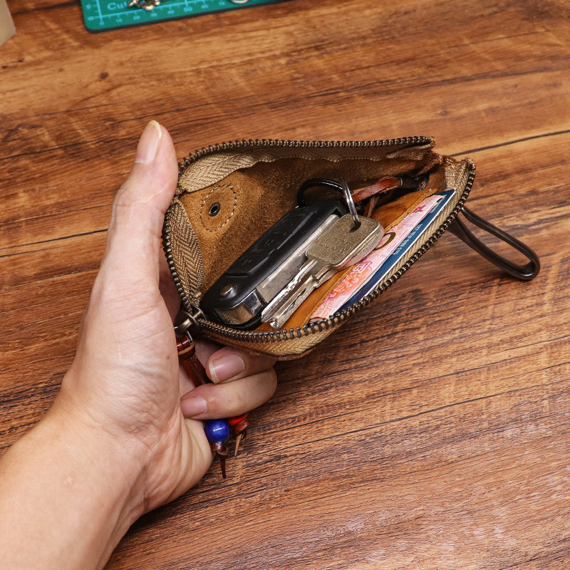 Men Small Coin Card Holder Car Key Wallet