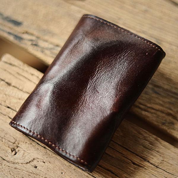 Vintage Leather Handmade Card Wallet